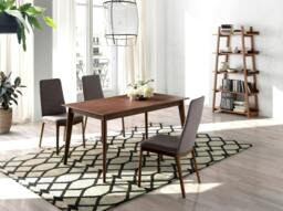 Rackhams Rectangular walnut extending dining table 1008 - thumbnail 1