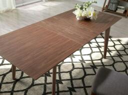 Rackhams Rectangular walnut extending dining table 1008 - thumbnail 3