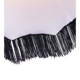 Rackhams Traditional Victorian Empire Lamp Shade in Jet Black Velvet with Long Tassels - thumbnail 4