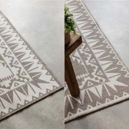 Rackhams Dynamic Indoor & Outdoor Reversible Beige Rug - 160X230 cm - thumbnail 5