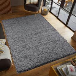 Rackhams Shaggy Rug - Dark Grey - 60cm x 110cm (2ft x 3.5ft) - thumbnail 2