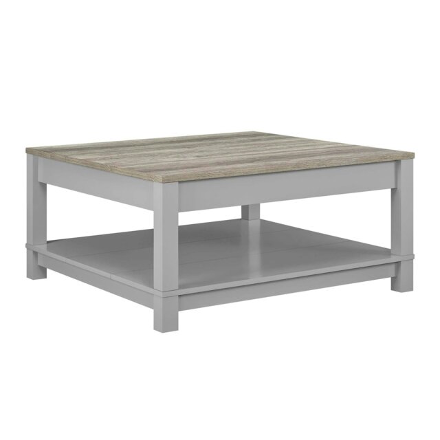 Rackhams Carver coffee table with 1 shelf in grey - Grey - image 1