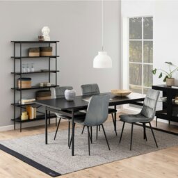 Rackhams Angus Bookcase with 5 Shelves in Black - 1 - Black - Wood - thumbnail 6