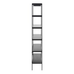 Rackhams Angus Bookcase with 5 Shelves in Black - 1 - Black - Wood - thumbnail 3