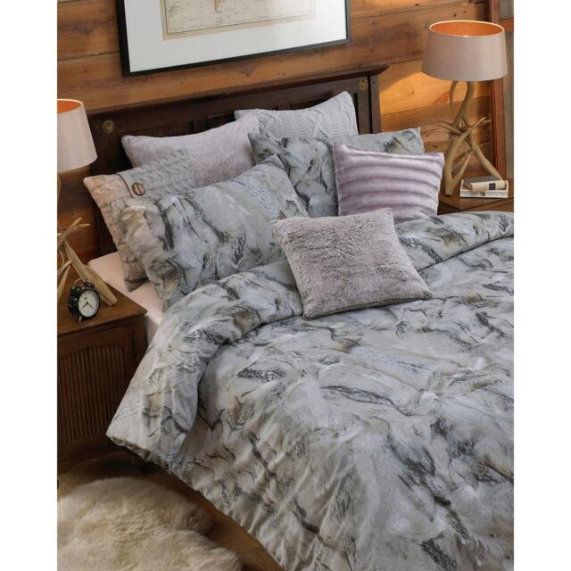 Rackhams Montana Duvet Set - Silver - Super King - Silver - 100% Cotton - image 1