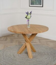 Rackhams Oregon Round Oak Dining Table with 4 Yale Oak Chairs - 1 - Natural Oak - 4 chairs - thumbnail 6