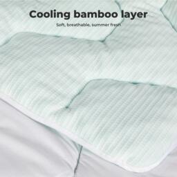 Rackhams Bamboo Memory Foam Mattress Topper 3cm Double Super King Single Fitted Skirt - King/150x200cm - thumbnail 5