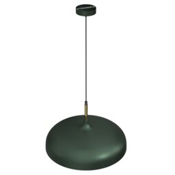 Rackhams Lincoln Green 45CM Pendant Lamp Stylish Hand Made Scandi Style Lamp With A Golden Finish To The Shade Interior 1XE27 - thumbnail 4