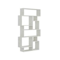 Rackhams Karmato Modern Bookcase Display Unit with 10 Compartments 168.5cm Tall - Mocha Grey - thumbnail 6