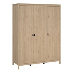 Rackhams Barcelona Wardrobe with 3 Doors in Jackson Hickory Oak - Brown - Malemine - 1