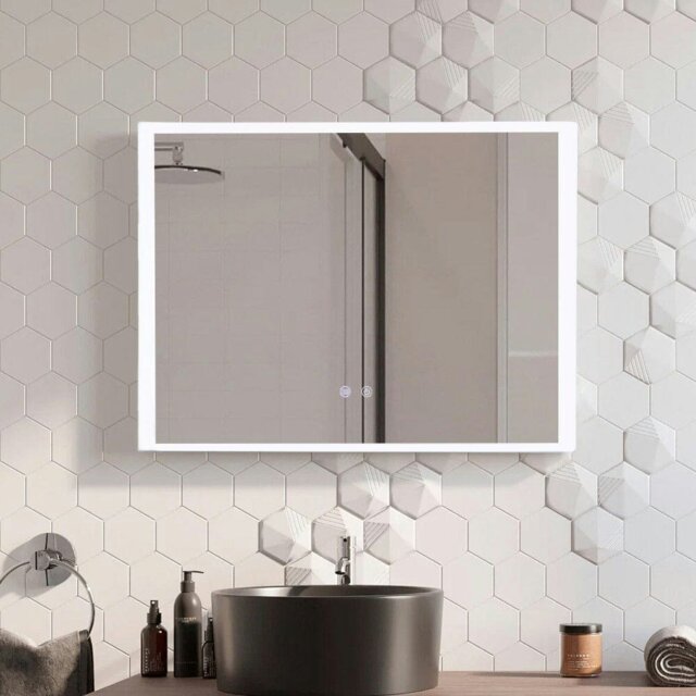 Rackhams Frameless Anti-Fog Dimmable LED Wall Mirror - image 1