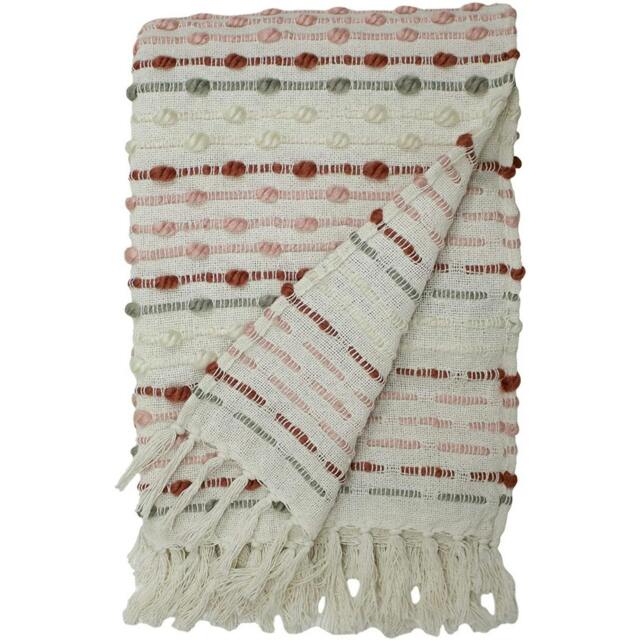 Rackhams Dhadit Throw - Bright Pink - One Size - Bright Pink - 70% Cotton/30% Polyester - image 1