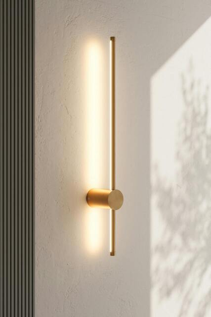 Rackhams 360 Degree Rotatable LED Straight Wall Light Warm Light 60cm - Gold - image 1