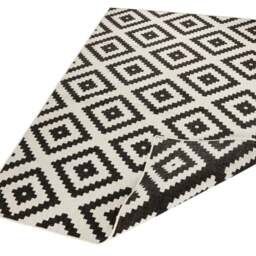 Rackhams Malta Reversible Indoor-Outdoor Black Rug - 160X230 cm - thumbnail 3