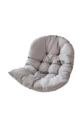 Rackhams 80cm W x 108cm H Light Grey Hanging Egg Swing Chair Cushion - thumbnail 3
