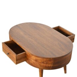 Rackhams Chestnut Rounded Coffee Table - thumbnail 5