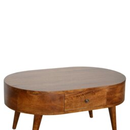 Rackhams Chestnut Rounded Coffee Table - thumbnail 4