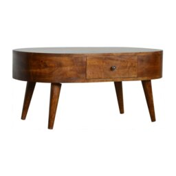 Rackhams Chestnut Rounded Coffee Table - thumbnail 2