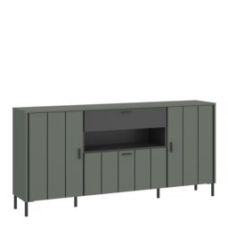 Rackhams Arundel Sideboard 2 Door 1 Flap 1 Drawer in Green/Grey - Green - 173.2 - 1