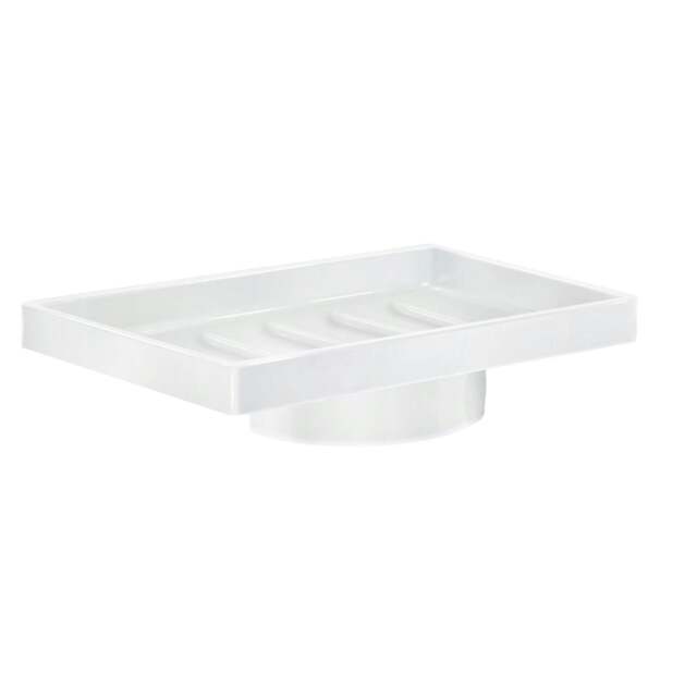 Rackhams Porcelain Spare Replacement Rectangular Soap Dish Tray for Wall Mounted Soap Dish Holders