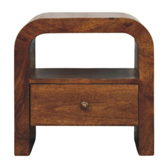 Rackhams Darcy Chestnut Nightstand with Drawer and open shelf - image 1