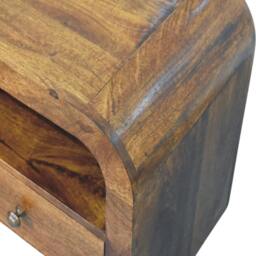 Rackhams Darcy Chestnut Nightstand with Drawer and open shelf - thumbnail 6