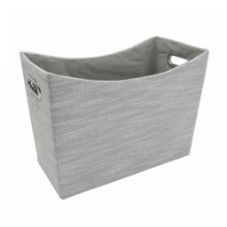 Rackhams Serena Fabric Magazine Storage Holder for Living Room Organisation, Light Grey - thumbnail 1