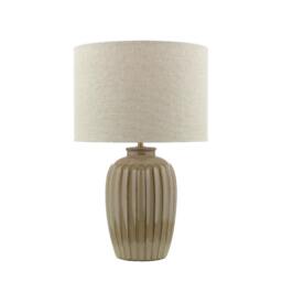 Rackhams Zinnia Brown Ribbed Table Lamp - thumbnail 4