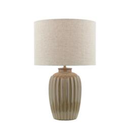 Rackhams Zinnia Brown Ribbed Table Lamp - thumbnail 3