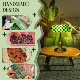 Rackhams Stained Glass Table Lamp, for Bedroom Bedside - thumbnail 5