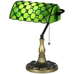 Rackhams Stained Glass Table Lamp, for Bedroom Bedside - thumbnail 2