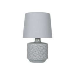 Rackhams Mara Grey Ceramic Table Lamp