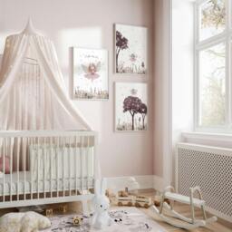 Rackhams Nursery Pictures Framed - Set of 3 wall art prints - 20 x 30 in / 50 x 76 cm - Matte Museum Quality Art Paper 290 gsm - White Frame - thumbnail 4