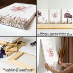 Rackhams Nursery Pictures Framed - Set of 3 wall art prints - 20 x 30 in / 50 x 76 cm - Matte Museum Quality Art Paper 290 gsm - White Frame - thumbnail 6
