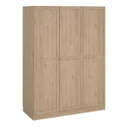 Rackhams Brande Wardrobe with 3 Frame Doors in Jackson Hickory - Brown - Malemine - 1 - thumbnail 1