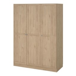 Rackhams Brande Wardrobe with 3 Frame Doors in Jackson Hickory - Brown - Malemine - 1 - thumbnail 3