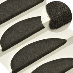 Rackhams Self-adhesive Stair Mats 10pcs Light Brown 56x17x3cm Needle Punch - thumbnail 1
