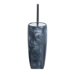Rackhams Octavia Grey Marble & Chrome Toilet Brush & Holder - thumbnail 3