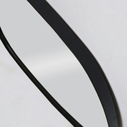 Rackhams Modern Black Pebble Metal Wall Mirror - 53cm x 41cm - Brown - thumbnail 5