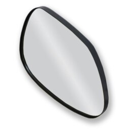 Rackhams Modern Black Pebble Metal Wall Mirror - 53cm x 41cm - Brown - thumbnail 6