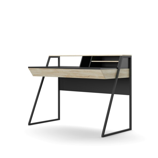 Rackhams Salcombe desk in black oak light - Black - image 1