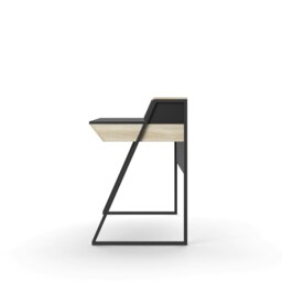 Rackhams Salcombe desk in black oak light - Black - thumbnail 3