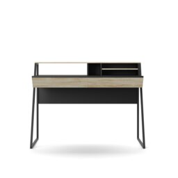Rackhams Salcombe desk in black oak light - Black - thumbnail 2