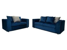 Rackhams Velvia Living Room Furniture Range - Swivel Chair - Plush Midnight Blue - thumbnail 4