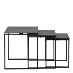 Rackhams Katrine Ceramic Nest of Tables in Black Set of 3 - 1 - thumbnail 2