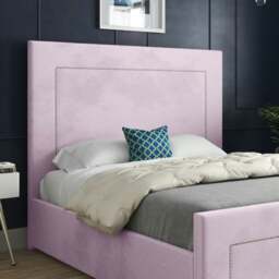 Rackhams Lucca Upholstered Soft Velvet Bed Frame - Pink - Small single - Pink - thumbnail 2