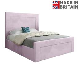 Rackhams Lucca Upholstered Soft Velvet Bed Frame - Pink - Small single - Pink - thumbnail 6