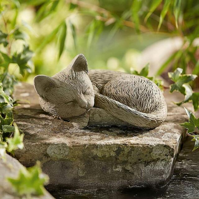 Rackhams Cat Ornament, Stone Kitten, Garden Sculpture