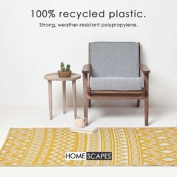 Rackhams Outdoor Rug Luxury Waterproof Reversible Recycled, For Garden, Anna Aztec - 75 x 200 cm - thumbnail 3