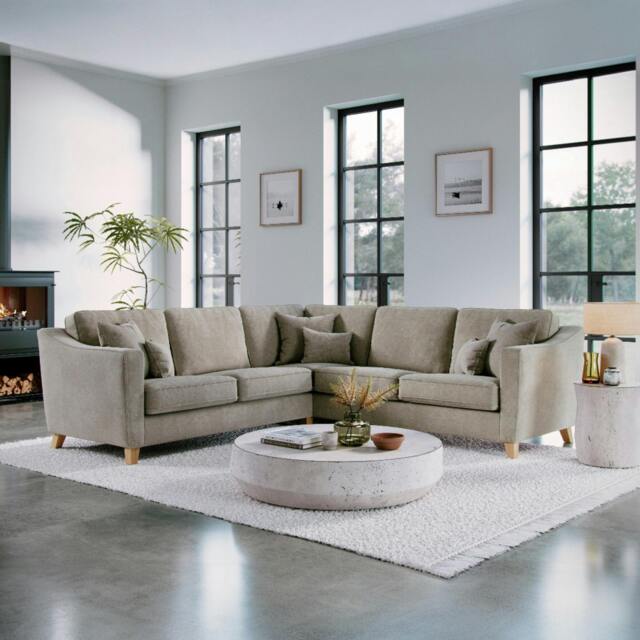 Rackhams The Elton Large Corner Sofa - Stone - image 1